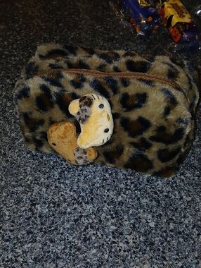 #LeopardPrint Plush #hellokittymakeupbag #makeupbag Big One #blackhellokitty